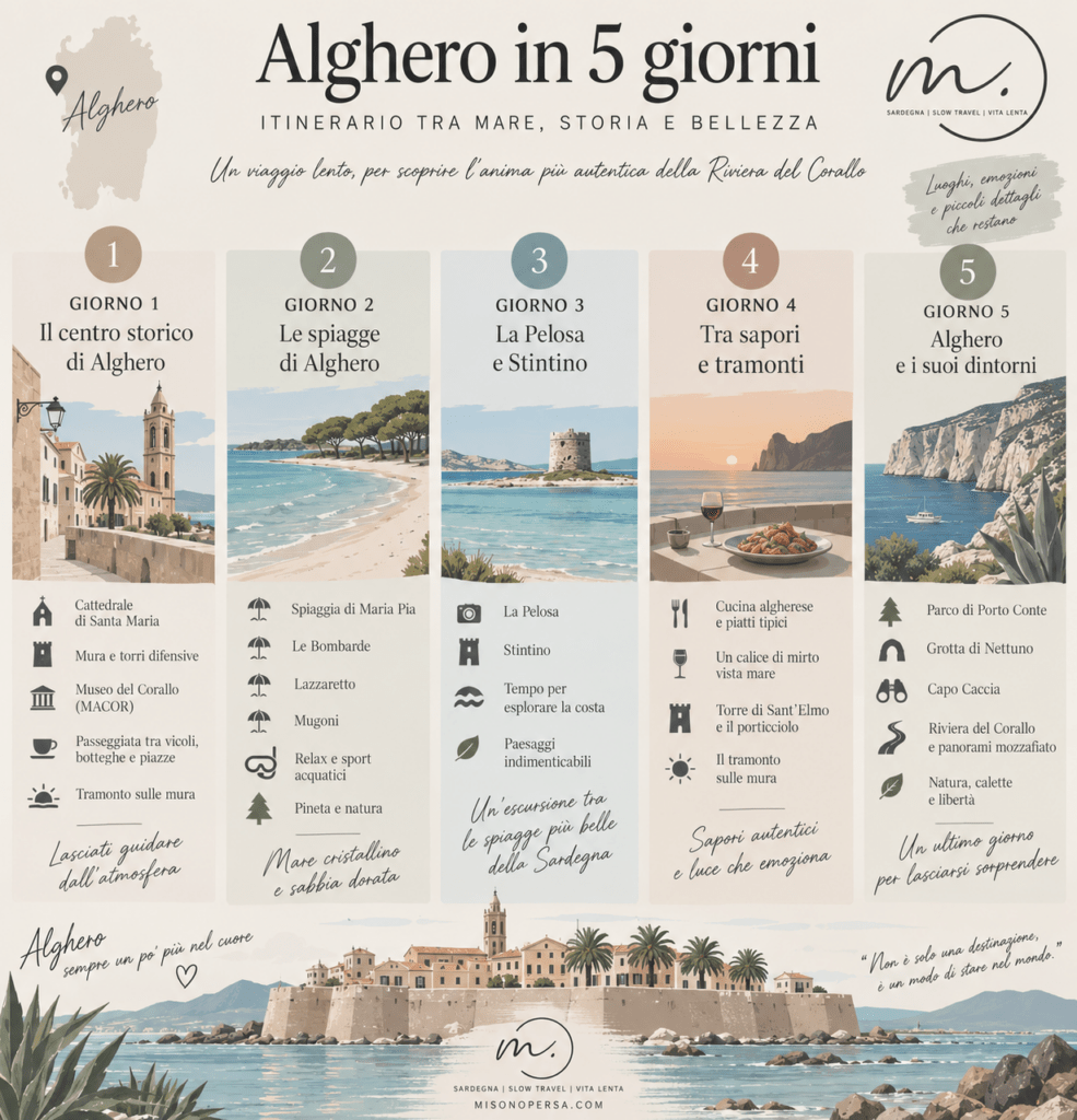 Itinerario di 5 giorni ad Alghero tra mare, storia e natura